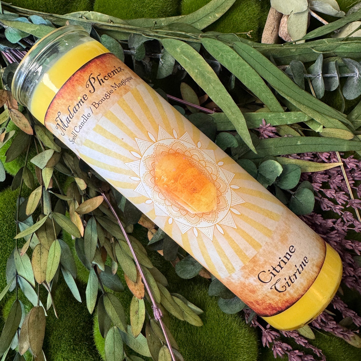 Crystal Magic Citrine Spell Candle