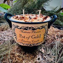 Load image into Gallery viewer, Pot of Gold Abundance & Prosperity Cauldron Candle