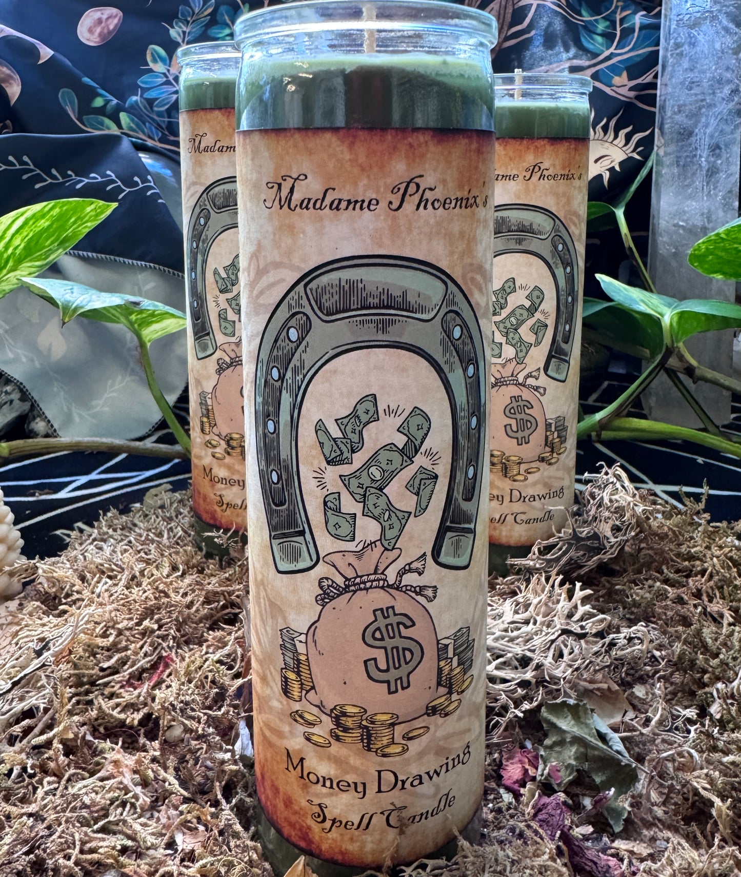 Money Drawing Ritual Spell Candle