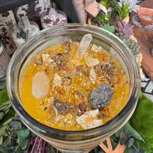 Load image into Gallery viewer, Big Gold Money Drawing 14 Day Candle LIMITED