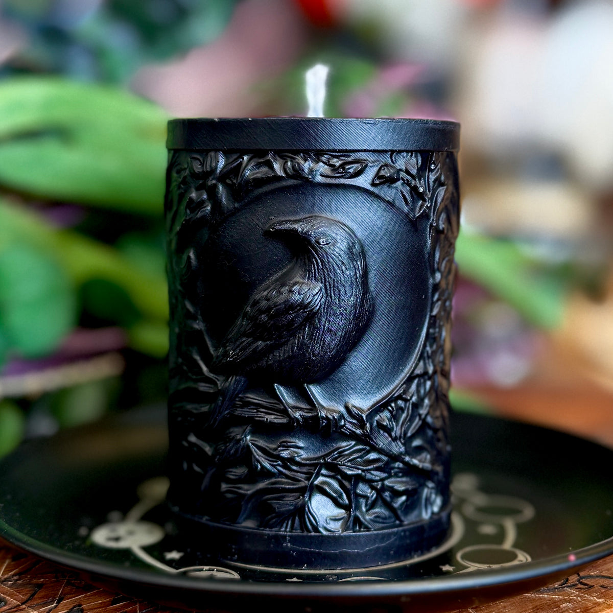 Raven Spirit Shaped Pillar Candle