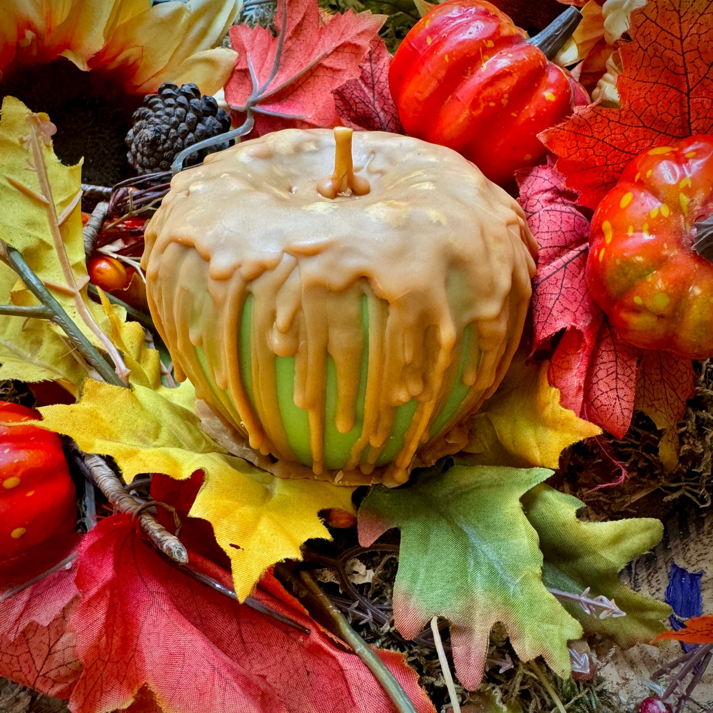 Caramel Apple Shaped Autumn Abundance Candle