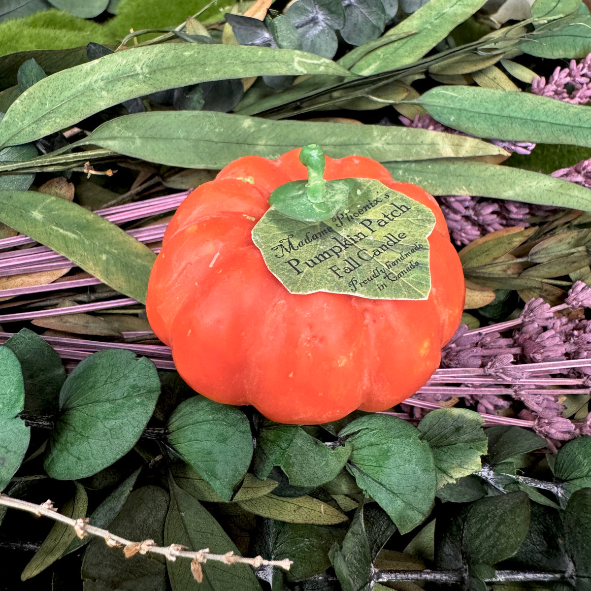 Bougie en forme de citrouille