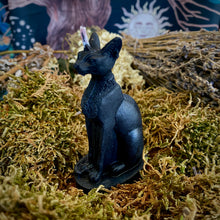 Load image into Gallery viewer, Black Cat Shaped Good Luck Jinx Removing Spell Candle (Scented with Black Cat Oil)