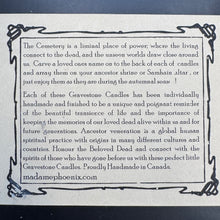 Load image into Gallery viewer, Cemetaria Shaped Ancestor Samhain Altar Candles