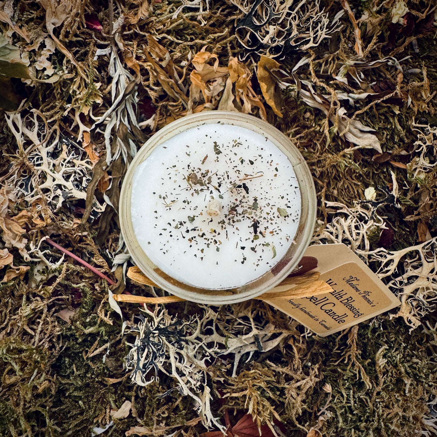 Mini bougies de sort de bénédiction de richesse avec mélange magique d’huile essentielle