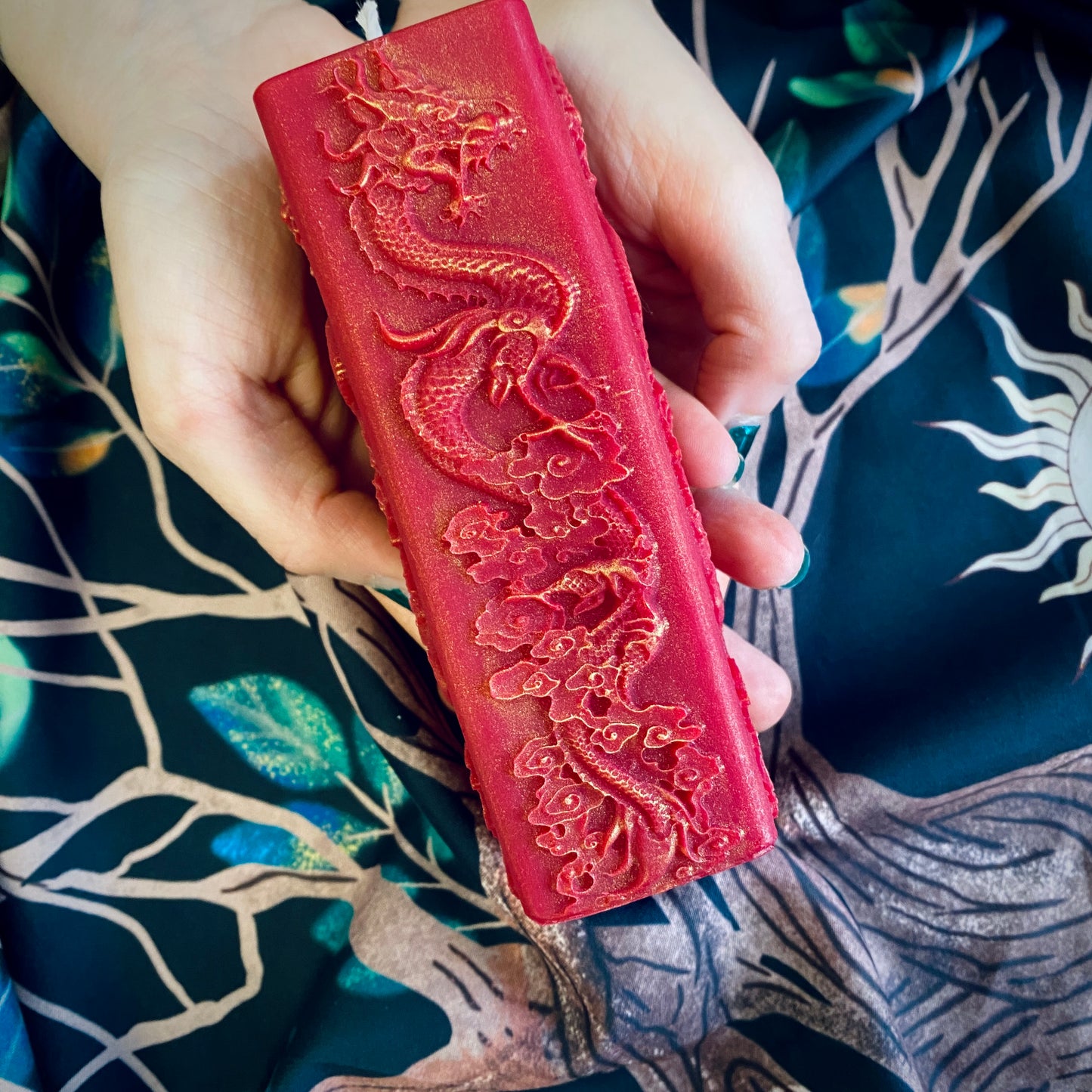 Dragon Blessing Shaped Pillar Candle