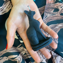 Load image into Gallery viewer, Black Cat Shaped Good Luck Jinx Removing Spell Candle (Scented with Black Cat Oil)