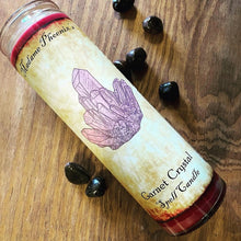 Load image into Gallery viewer, Crystal Magic Garnet Spell Candle