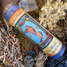 Load image into Gallery viewer, The World Card Tarot Card Ritual Spell Candle