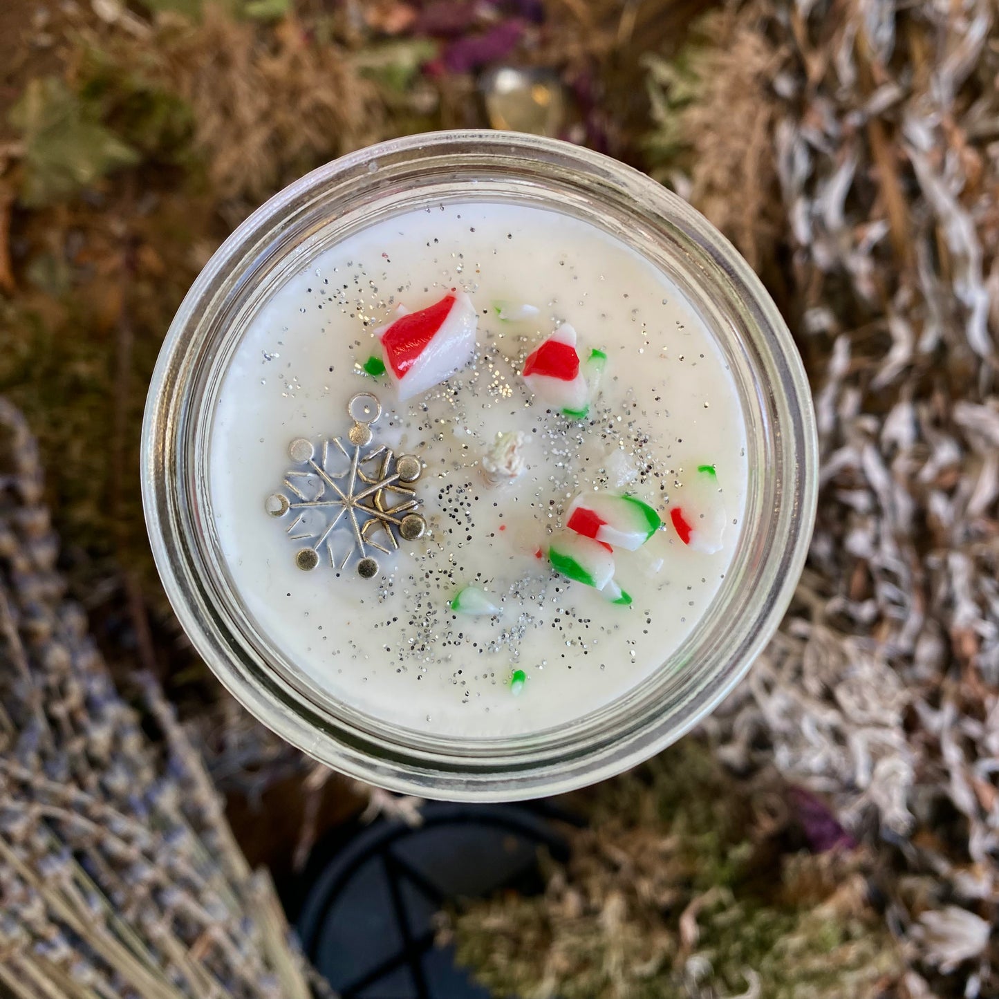 Bougie de sort de vacances du pays des merveilles d’hiver