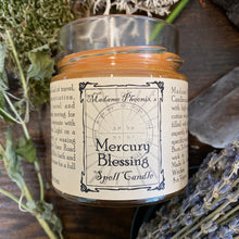 Load image into Gallery viewer, Planetary Magic Mercury Blessing Prosperity Spell Candle