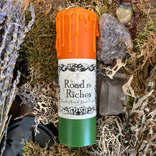 Load image into Gallery viewer, Road to Riches Prosperity Spell Pillar Candle