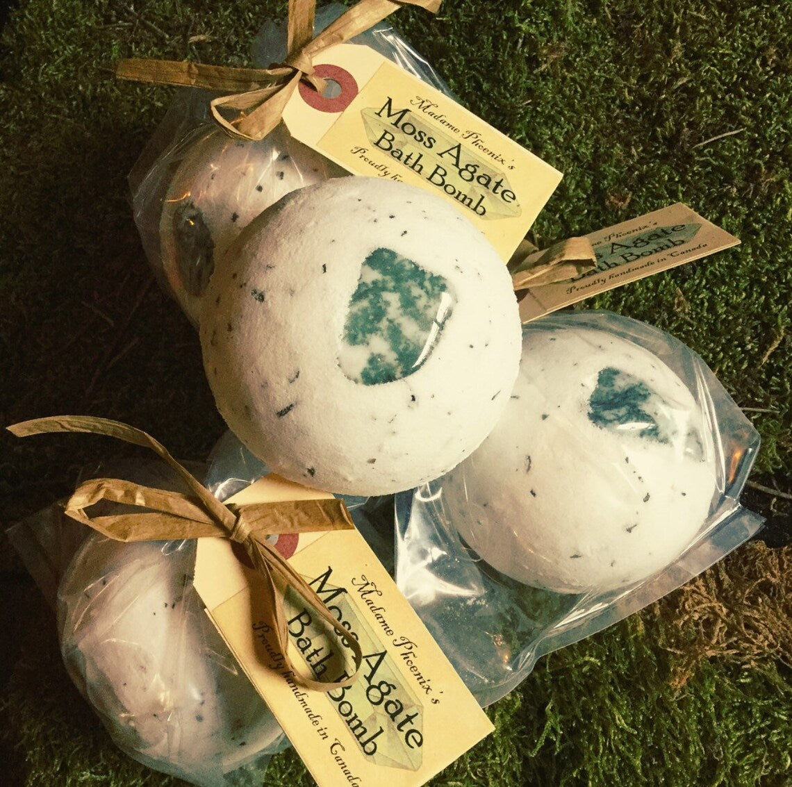 Moss Agate Crystal Bath Bomb
