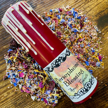 Load image into Gallery viewer, Persephone Ritual Altar or Shrine Pillar Candle