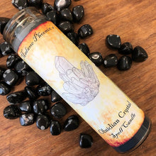 Load image into Gallery viewer, Crystal Magic Snowflake Obsidian Candle