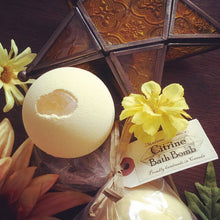 Load image into Gallery viewer, Citrine Crystal All Natural Magic Spell Bath Bomb