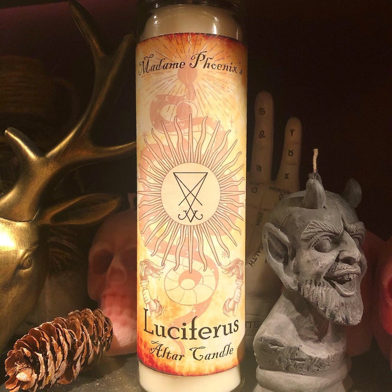 Bougie d’autel luciférienne