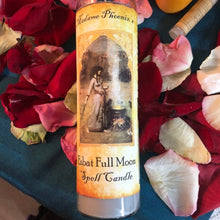 Load image into Gallery viewer, Esbat Full Moon Ritual Spell Candle