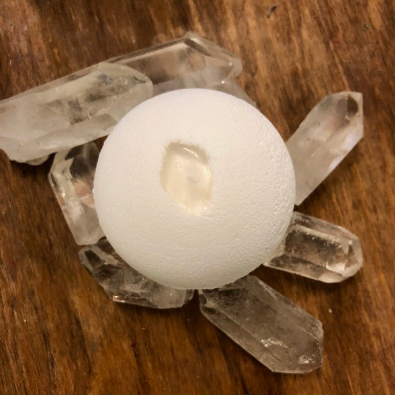 Bombe de bain en cristal de quartz clair