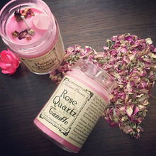 Load image into Gallery viewer, Crystal Magic Rose Quartz Spell Candle