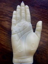Load image into Gallery viewer, Palmistry Hand Life Size Divination Shaped Candle