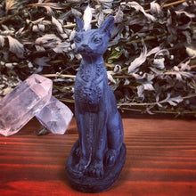 Load image into Gallery viewer, Black Cat Shaped Good Luck Jinx Removing Spell Candle (Scented with Black Cat Oil)