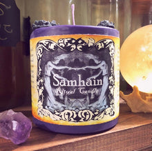 Load image into Gallery viewer, Samhain Witch's Sabbat Chunky Ritual Candle