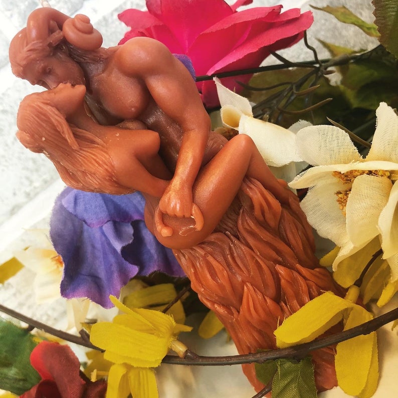Divine Lovers Shaped Candle