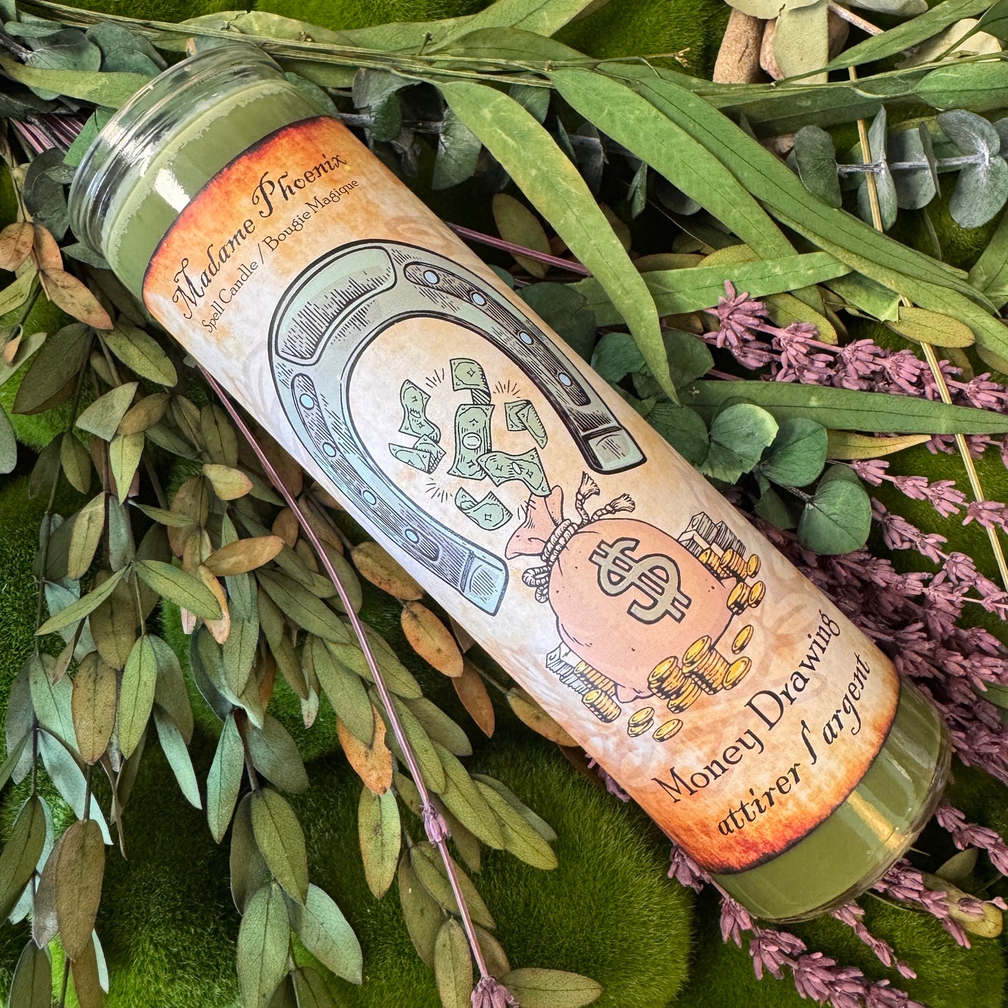 Money Drawing Ritual Spell Candle