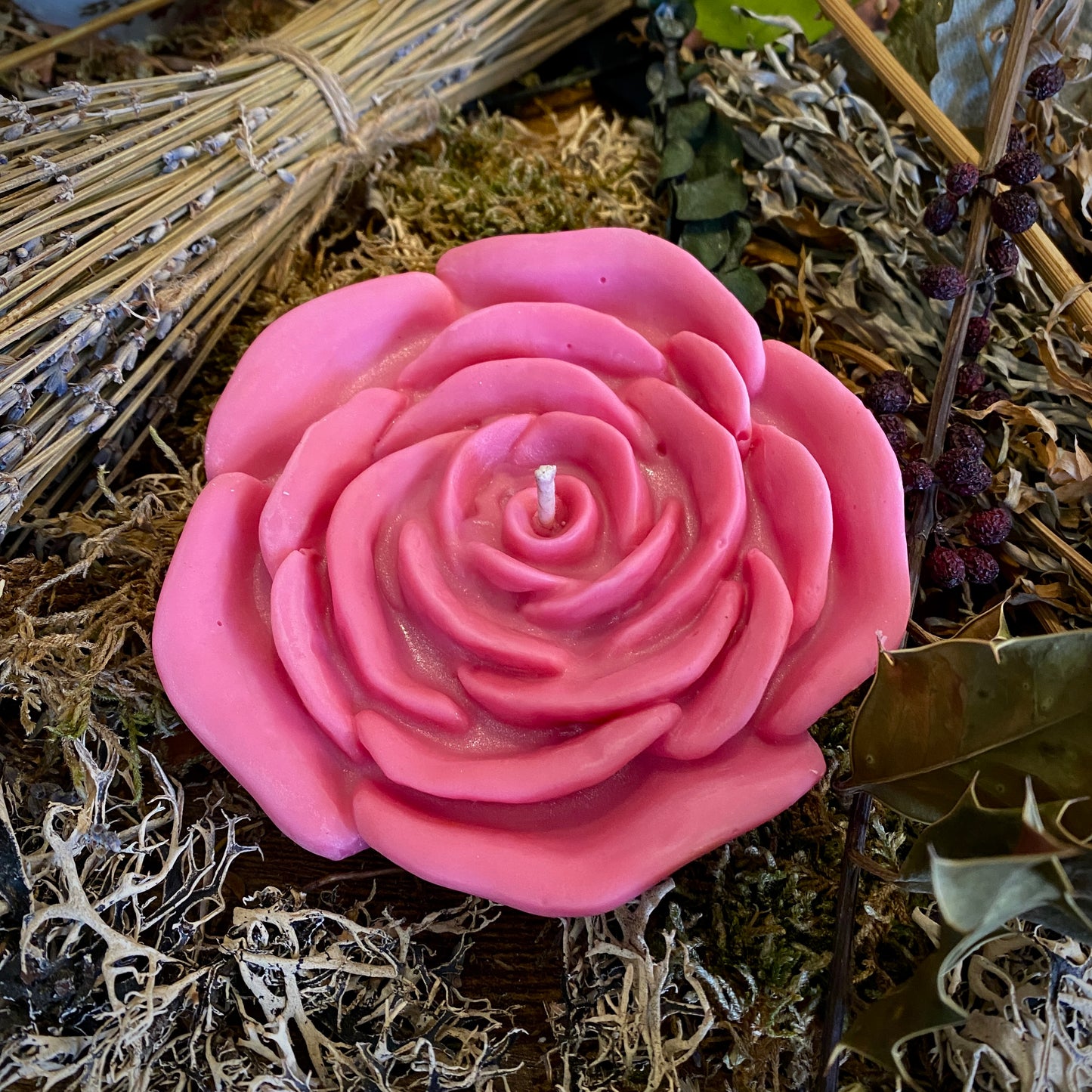 Bougie rose | amour de soi | guérison cardiaque | sortilège d'amour