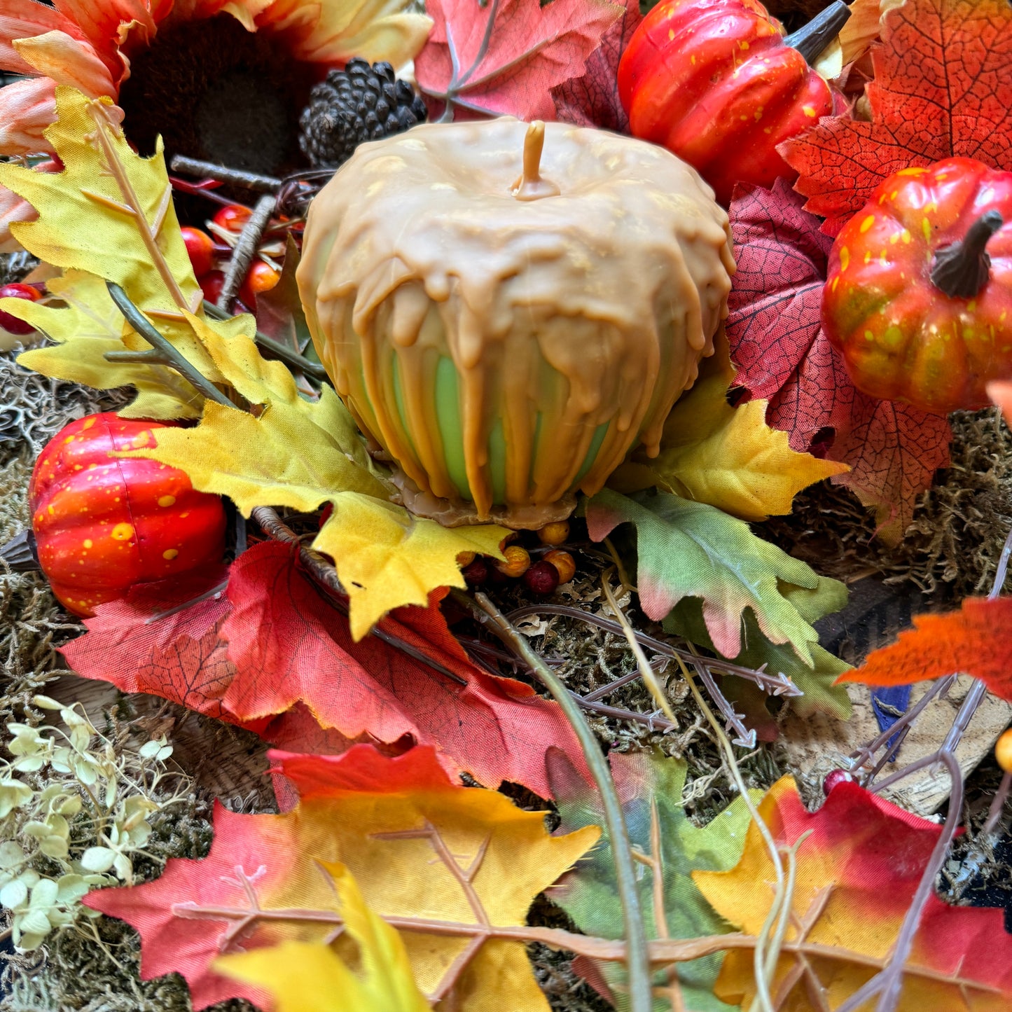 Caramel Apple Shaped Autumn Abundance Candle