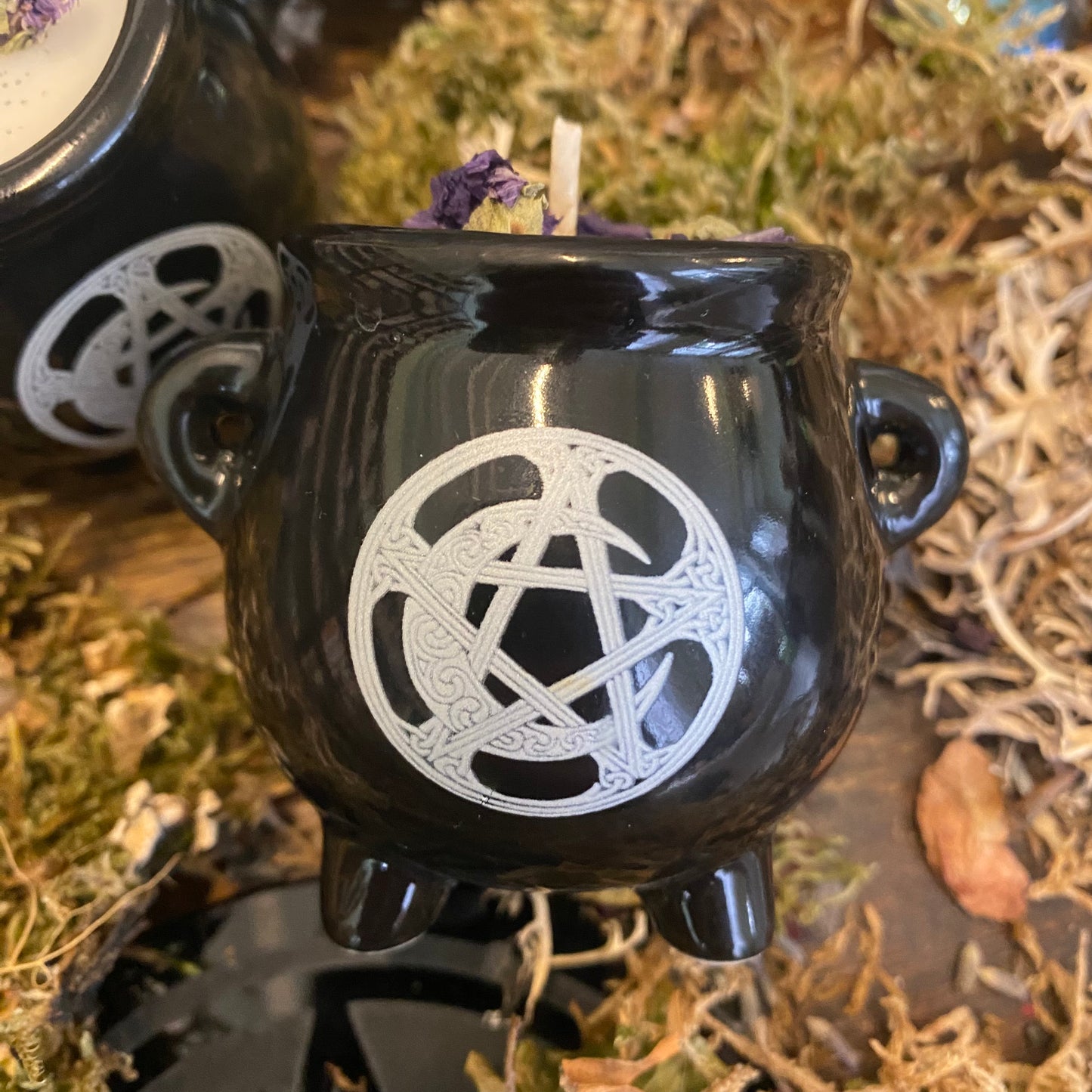 Moon Magic Mini Cauldron Candle