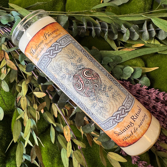 Bougie rituelle de bénédiction et de purification de la maison spirituelle Saining