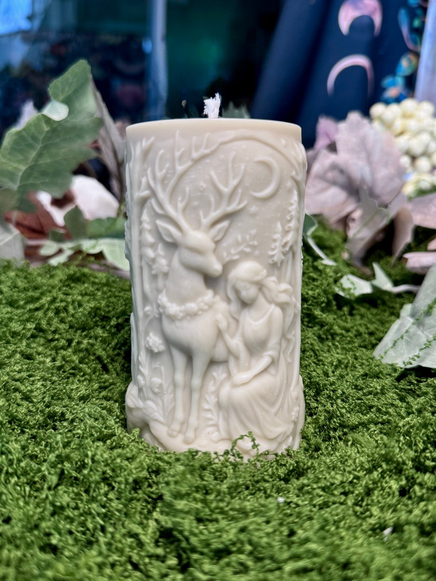 Forest Goddess Shaped Pillar Candle