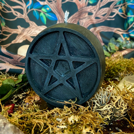 Sacred Pentacle Shaped Altar Candle