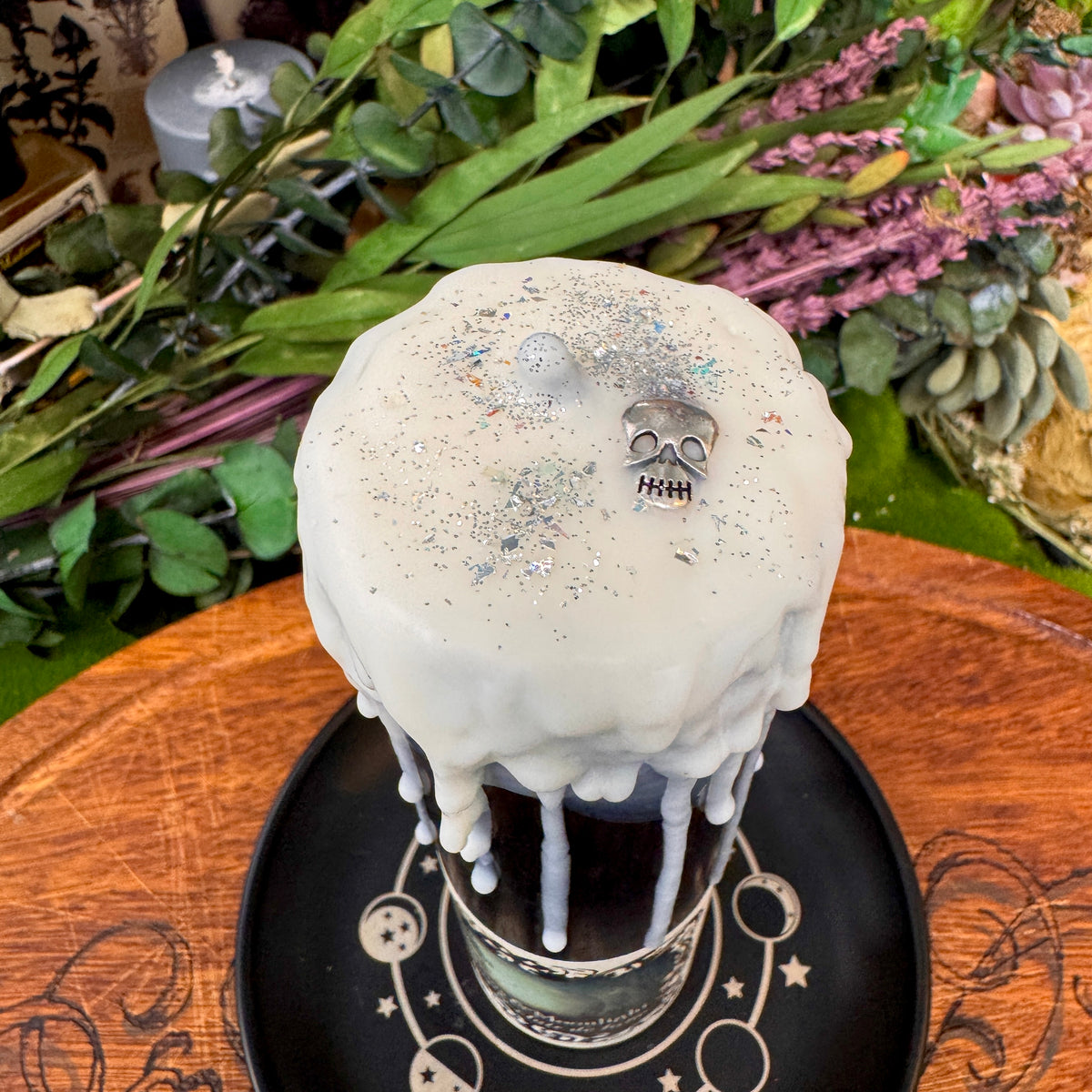 Shadows & Moonlight Halloween Samhain Spell Pillar Candle