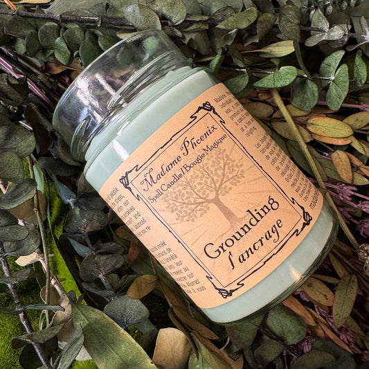 Bougie d’autel rituel de sort de mise à la terre