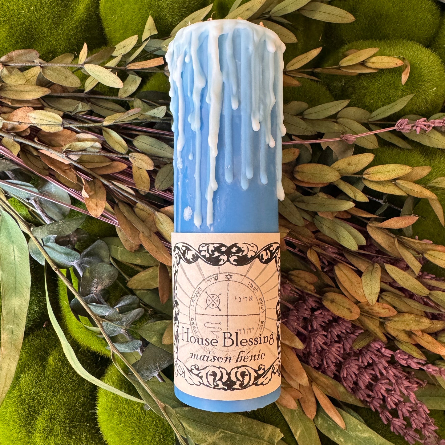 Bougie pilier de bénédiction de la maison
