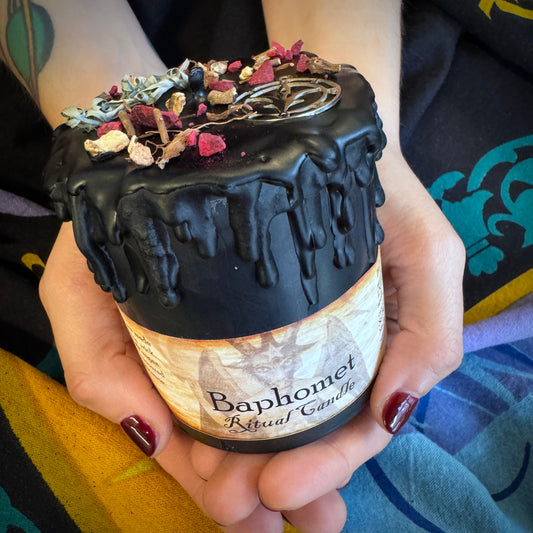 Baphomet Chunky Pillar Candle