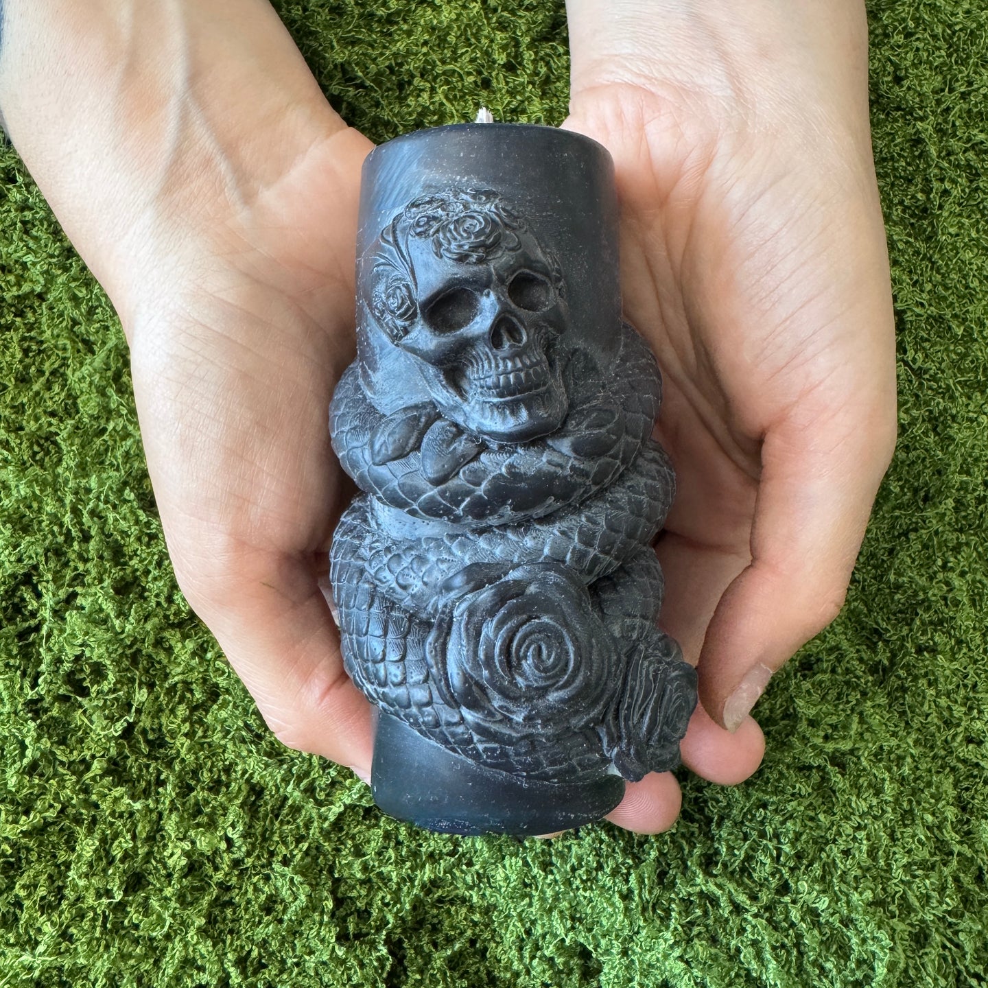 Serpent Skull Shaped Pillar Candle