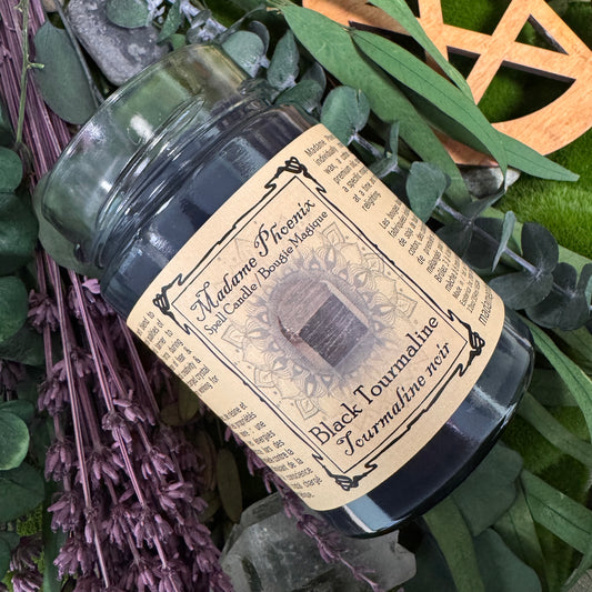Crystal Magic Black Tourmaline Spell Candle