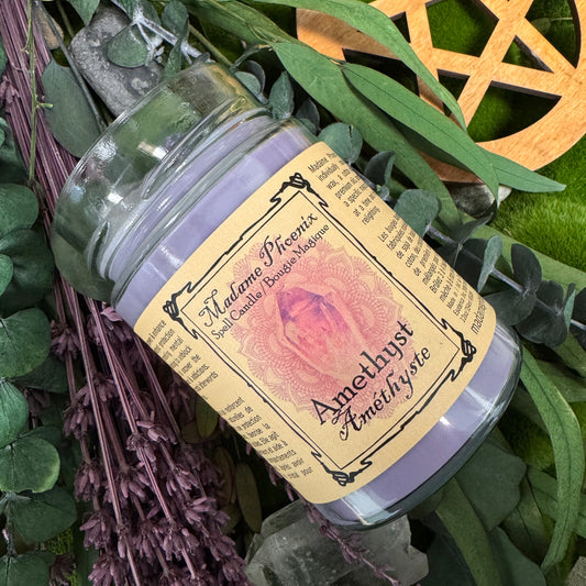 Crystal Magic Amethyst Spell Candle