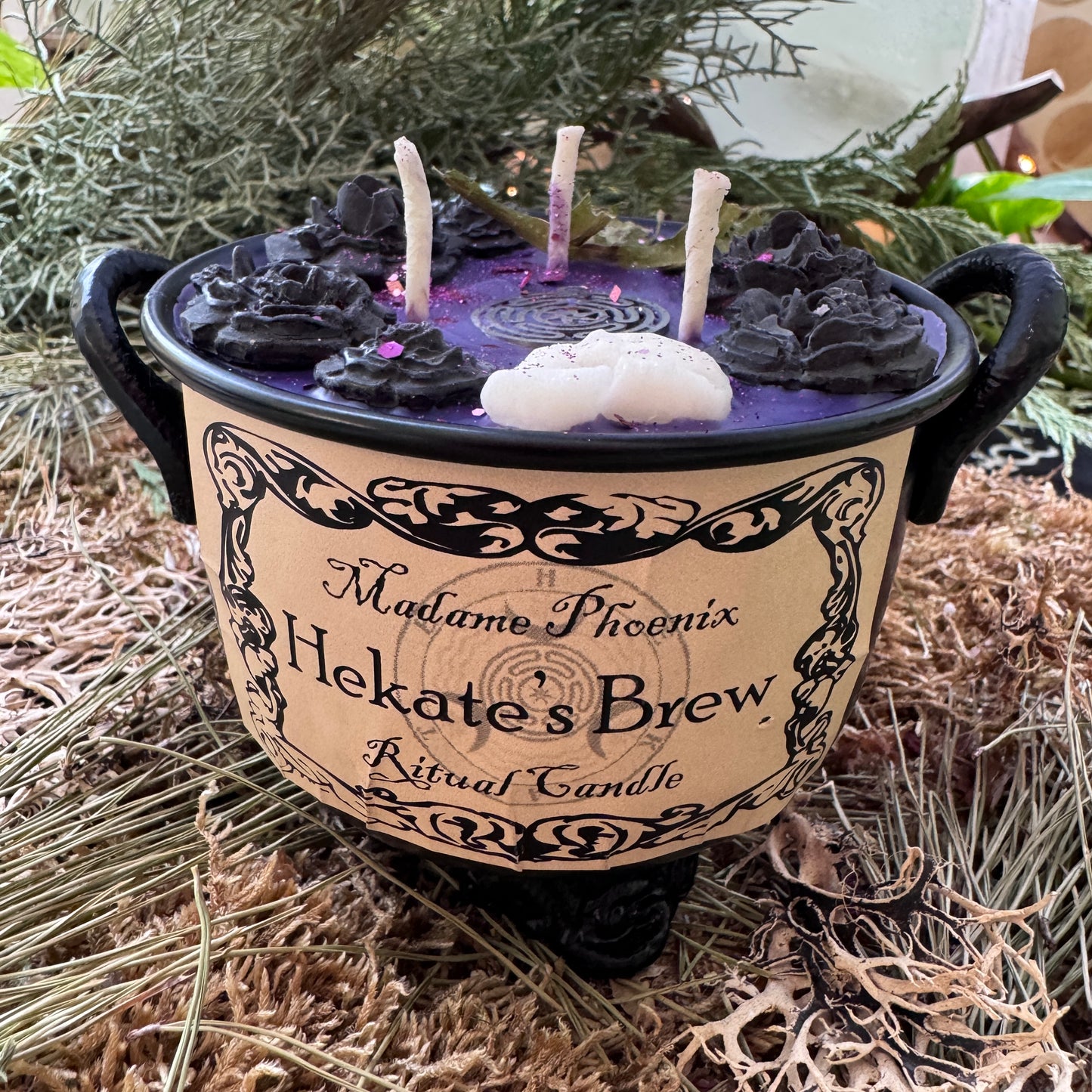 Bougie de chaudron de bière d'Hécate