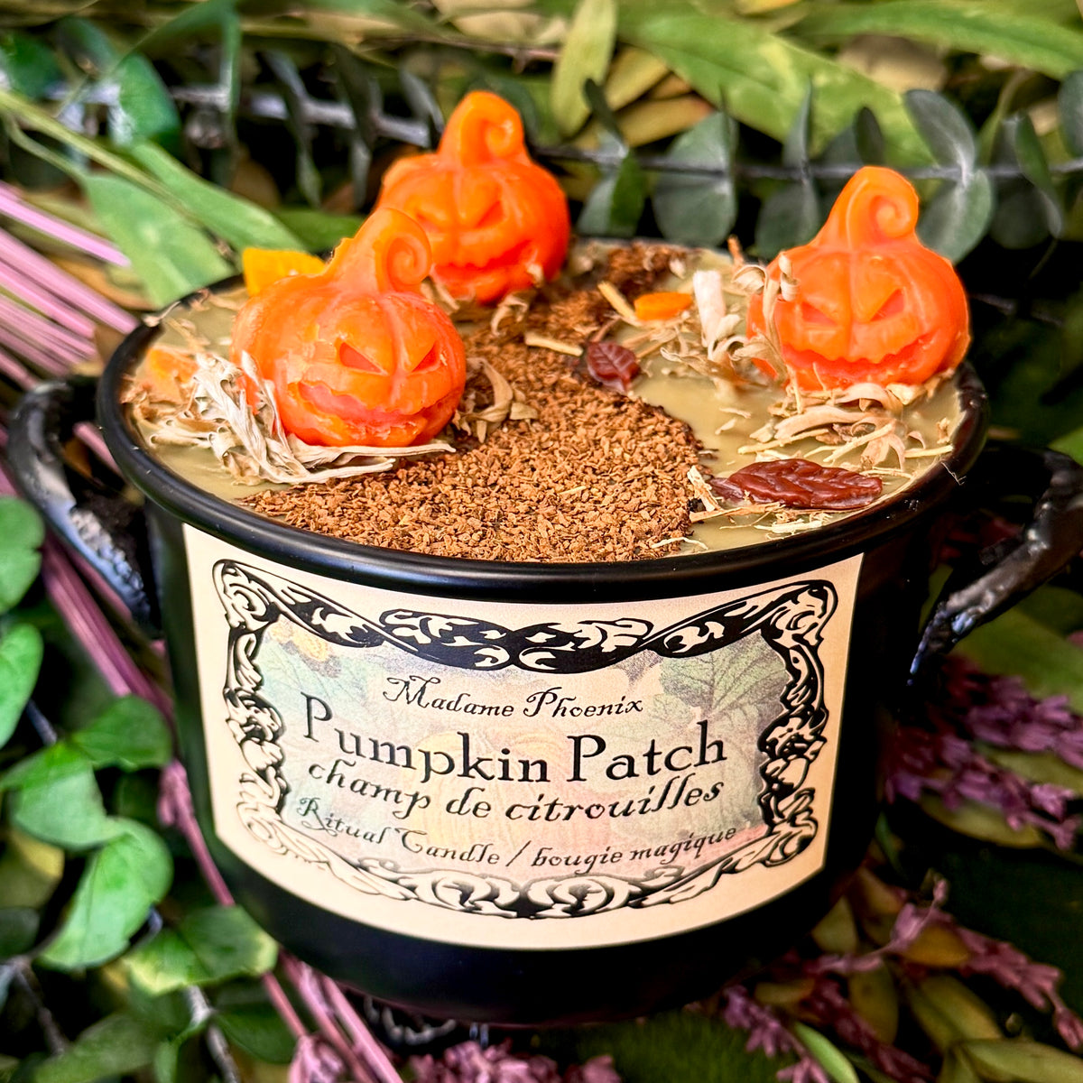 Pumpkin Patch Harvest Abundance Cauldron Candle
