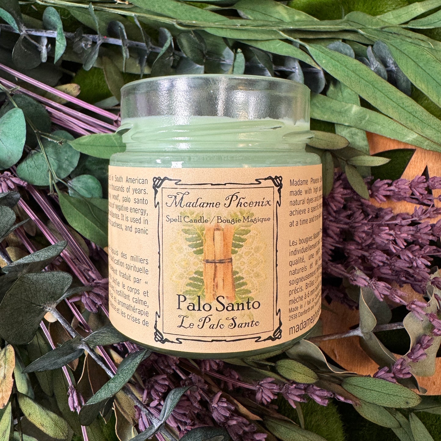 Bougie d'aromathérapie nettoyante magique Palo Santo
