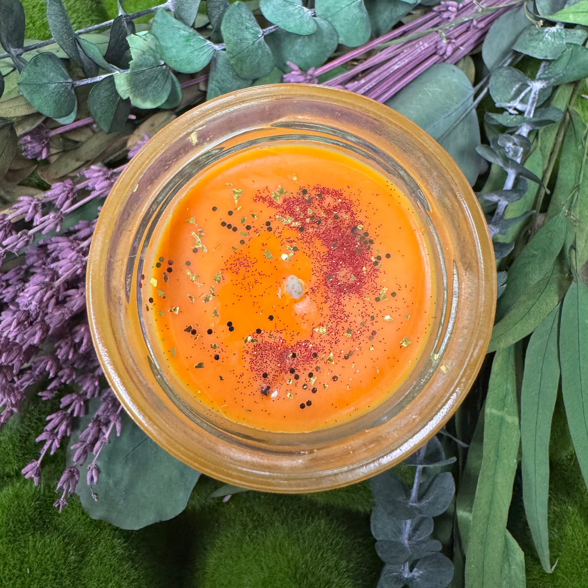 Bougie d'automne saisonnière du chaudron aux épices