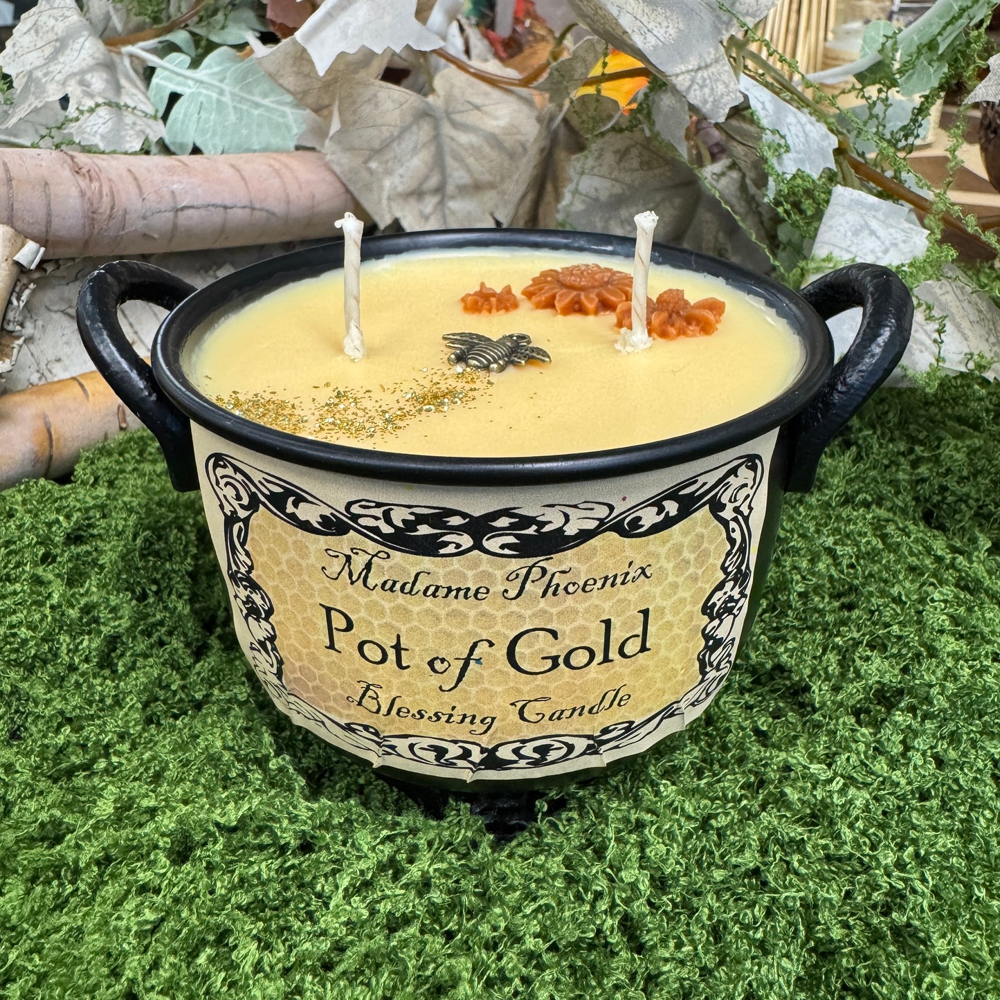 Pot of Gold Abundance & Prosperity Cauldron Candle