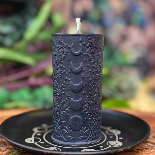 New Moon Shaped Pillar Candle