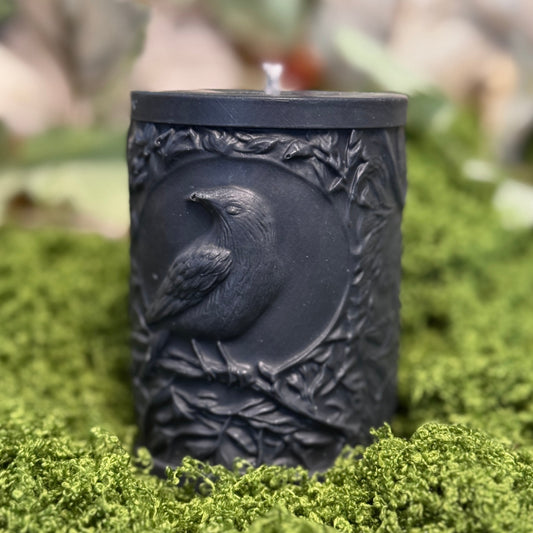 Raven Spirit Shaped Pillar Candle